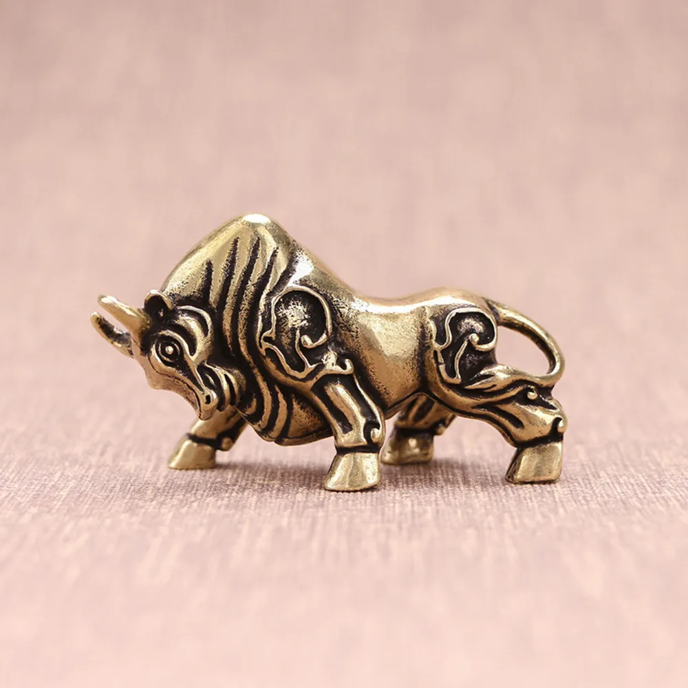 New Solid Brass Wangshi Niu Decoration Wall Street Copper Bull Office Living Room Home Decoration Gifts