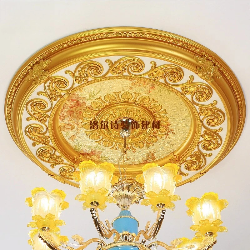 European light panel light pool decoration living room ceiling shape pvc gypsum panel French pu ceiling panel