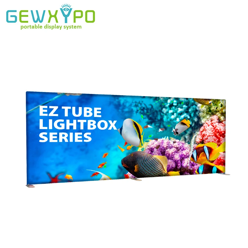 20ft EZ Tube Lightbox Portable Straight Pillow Case Fabric LED Backlit Backdrop Display Frame With Single Side Printing