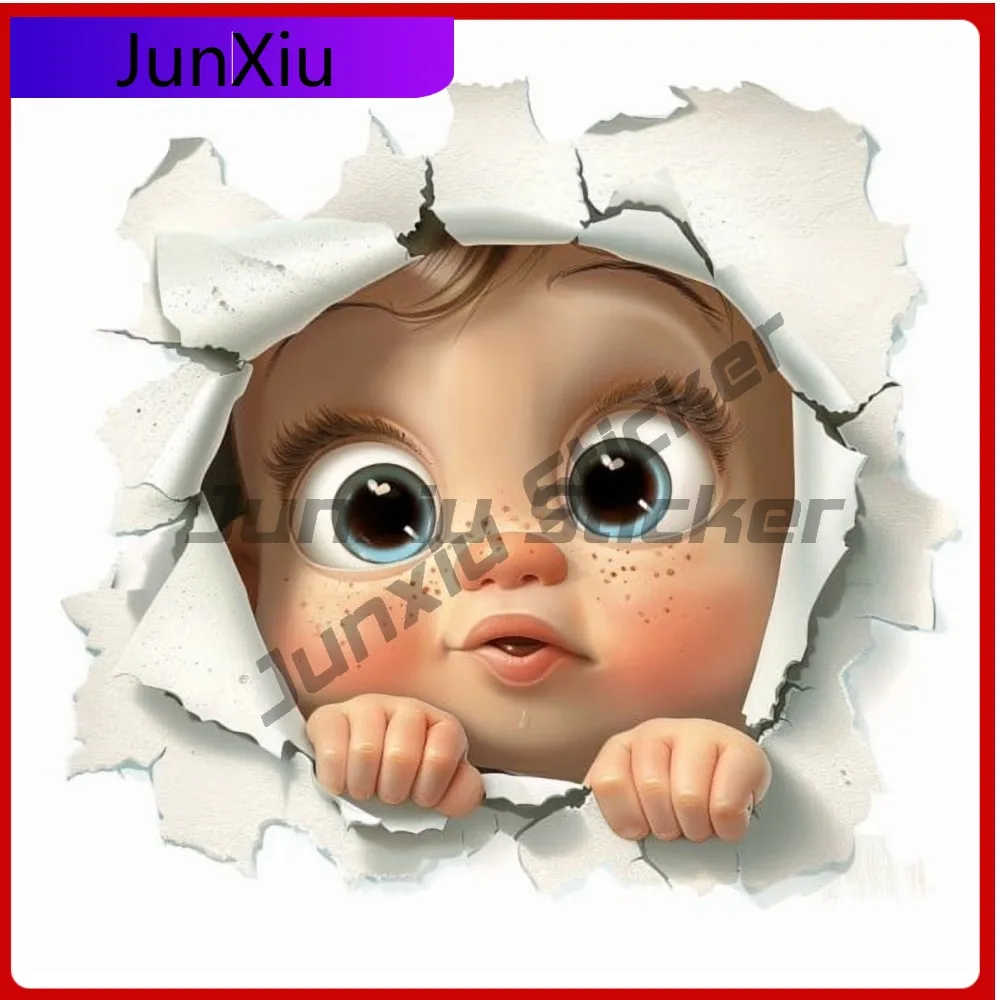 

Anime Baby Peeking Adorable Unique Car Laptop Window Bumper Waterproof Vinyl Decal Accessory Trendy Cool Cute Cool Aesthetic