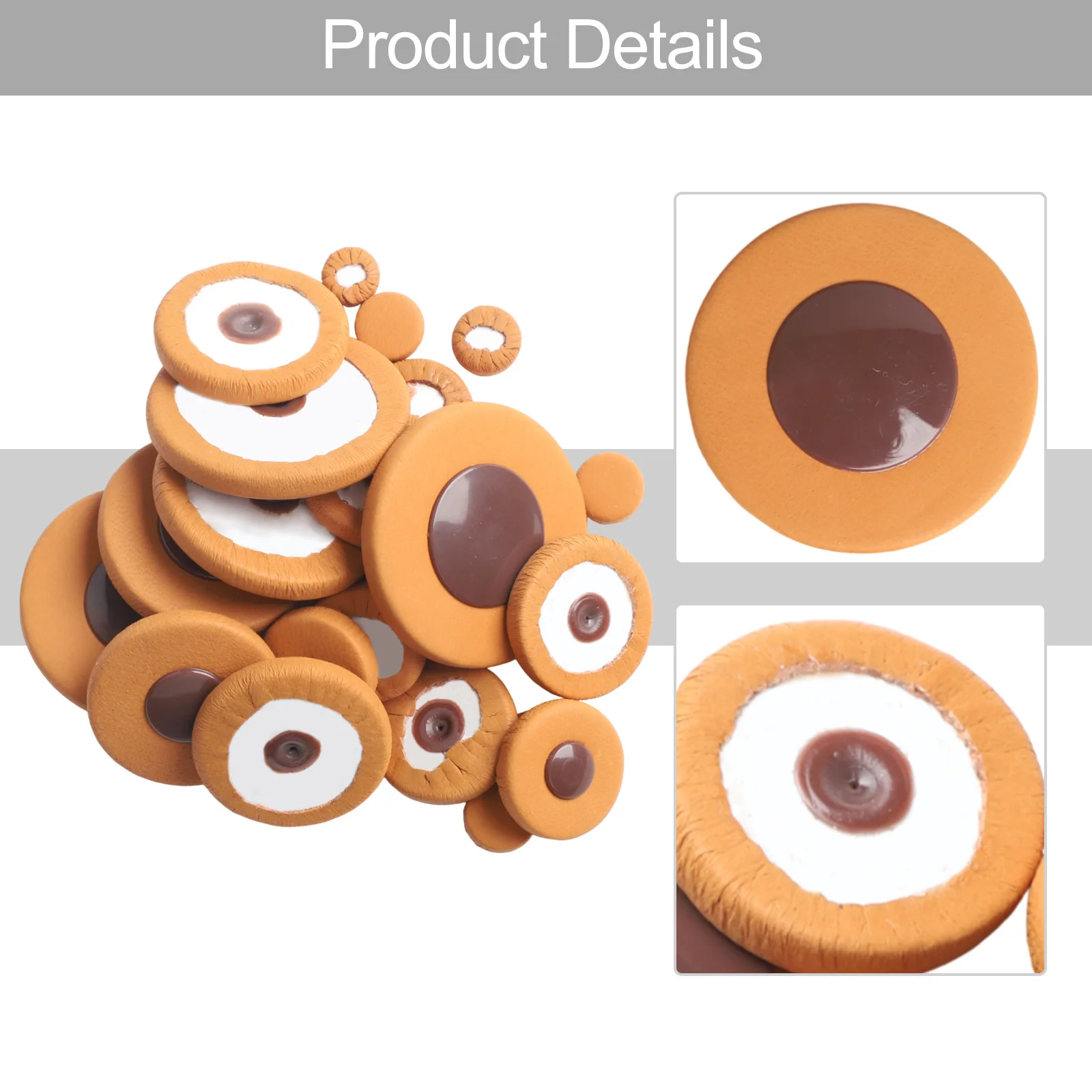 Brown Sax Pads Sax Pads For Saxophone Players Affordable Easy Installation High-quality Material Long Service Life Sax Pad Set