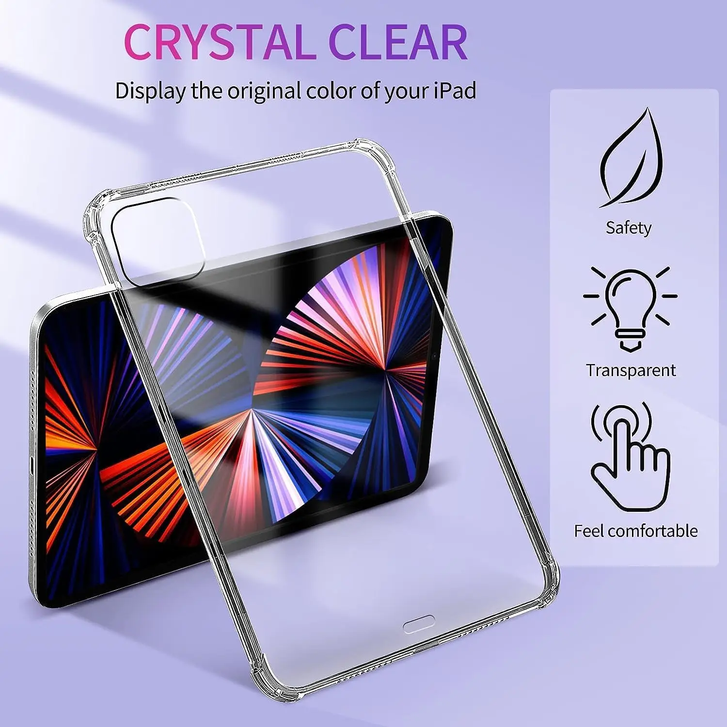 Étui transparent pour iPad Pro 13 11 M4 2024 Air 11 13 2026 2025 M4 M3 10.5 12.9 6e 5e 4e génération 2022 2021 9.7 Housse de protection