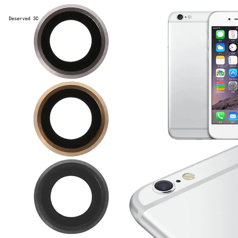 Peça reposição para telefone 6 6Plus 6s 6sPlus RearCamera Lens Back Glass Cover