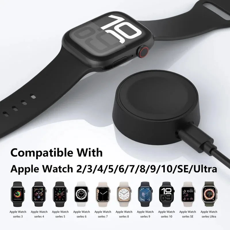 

Magnetic Wireless Charger Dock No Cable For Apple Watch Series Ultra 2 3 4 5 6 7 8 9 10 SE Single Head Fast Charger Holder