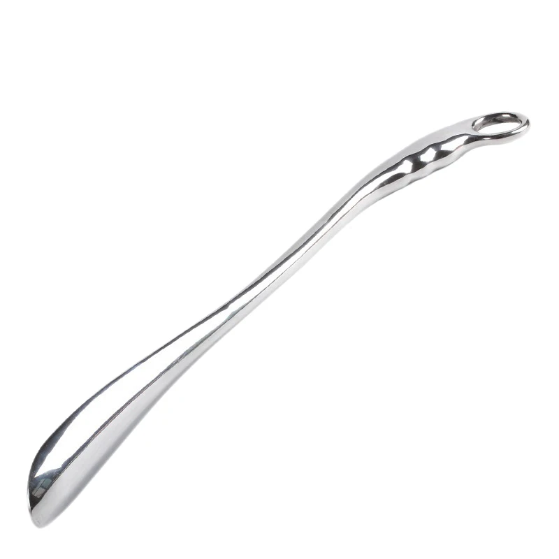 52.5cm Length Titanium Alloy Shoe Horns for Convenient Wearing Shoes Horn and Spoon Leather High Heel Shoes Hanging Spoon