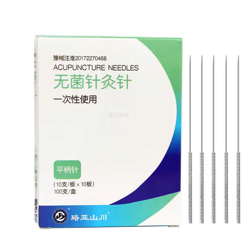 

10Boxes Flat Spring Handle Acupuncture Needles 1000 Medical Stainless Steel Sterilization Beauty Filiform Needle Therapy