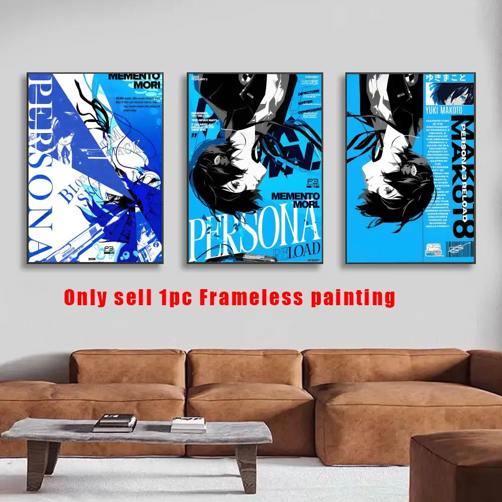P-Persona ANIME HOT Poster HD Sticky Waterproof Art , Aesthetic Wall Decoration For Living Room Bedroom Bar Home