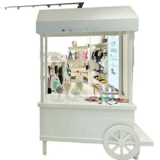 

Customizable wrought iron float activity display stall snacks snacks drinks night market stall push mobile parade cart