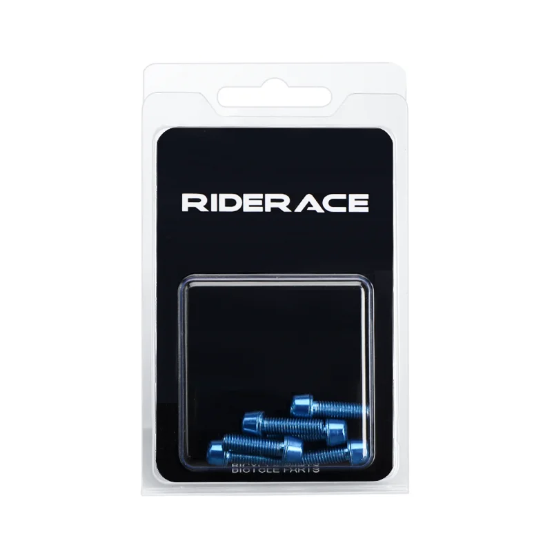 6 Stück/Set Fahrrad-Lenkerschrauben Titan-beschichtet Bunter Stahl M5*18MM MTB Fahrrad-Lenker-Vorbau-Schrauben