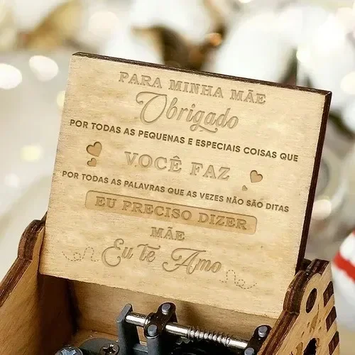 صناديق موسيقى مضلعة يدويًا ، هدايا مصنوعة يدويًا رائعة ، نحت الخشب ، إكسسوارات أمنيات الحب ، هدايا عيد الميلاد #6