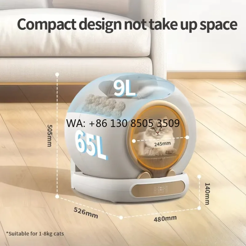 

2025 New Cat Litter Box Automatic Self-Cleaning With 65L Space for Multiple Cat App Control