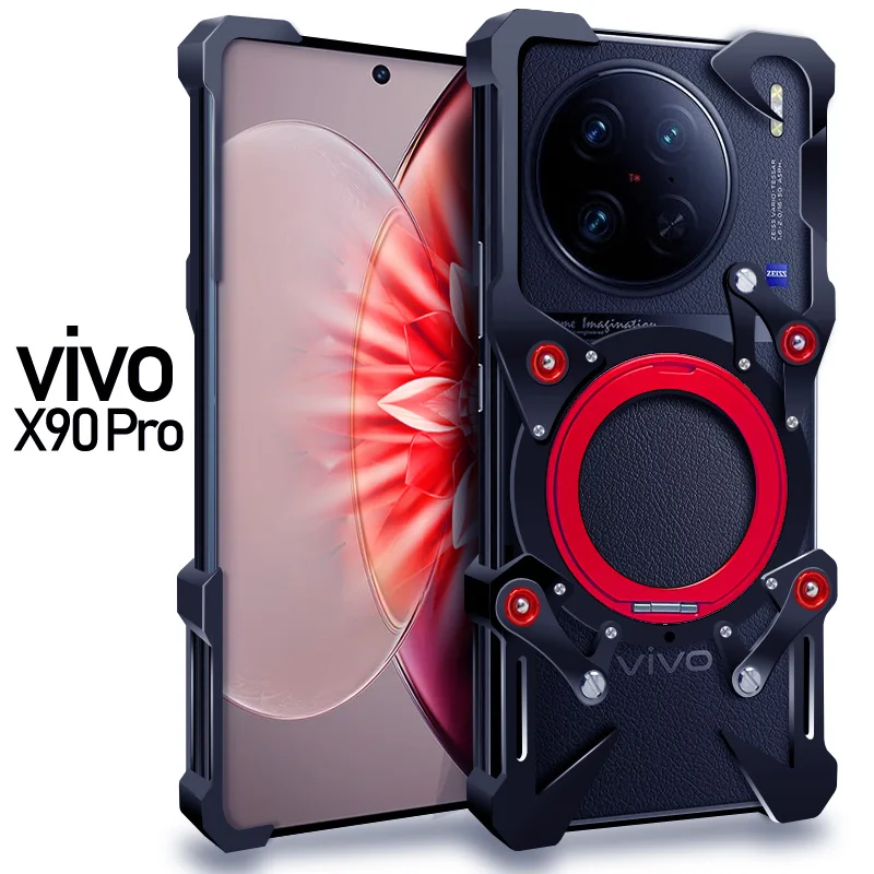 

Роскошный металлический новый металлический алюминиевый чехол для телефона Zimon Thor Heavy Duty Armor для Vivo X90 X90S X80 Pro, задняя часть Fundas Coques Bumper