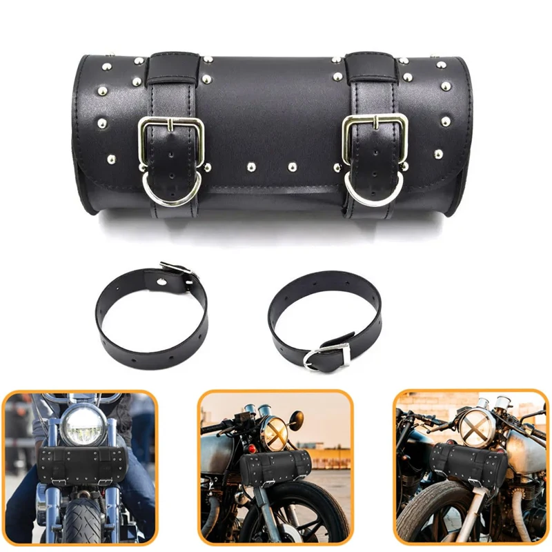 

Мотоциклетные седельные сумки, набор органайзеров, кожаные боковые сумки для хранения инструментов для мотоцикла, совместимые с Touring Sportster Dyna Cruiser