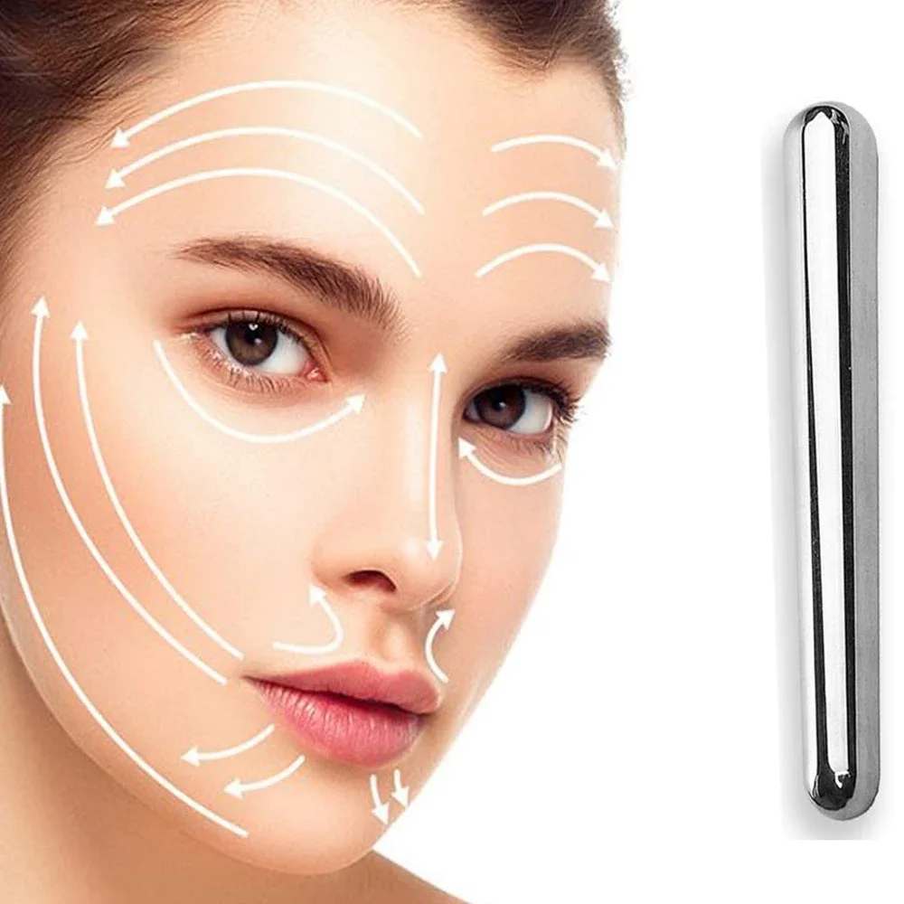 Stainless Steel Gua Sha Scraping Massage Acupressure Therapy Stick for Face Eyes, Trigger Point Massage Tool Bar for Pain Relief