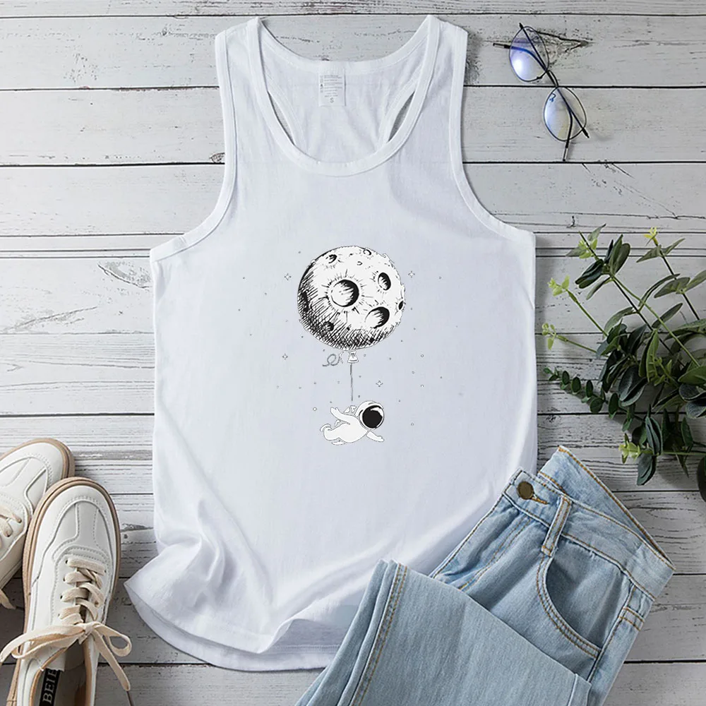 Seeyoushy planet print sommer neue frauen tank top lässig urlaub damen top y2k ästhetische kleidung harajuku hürde weste