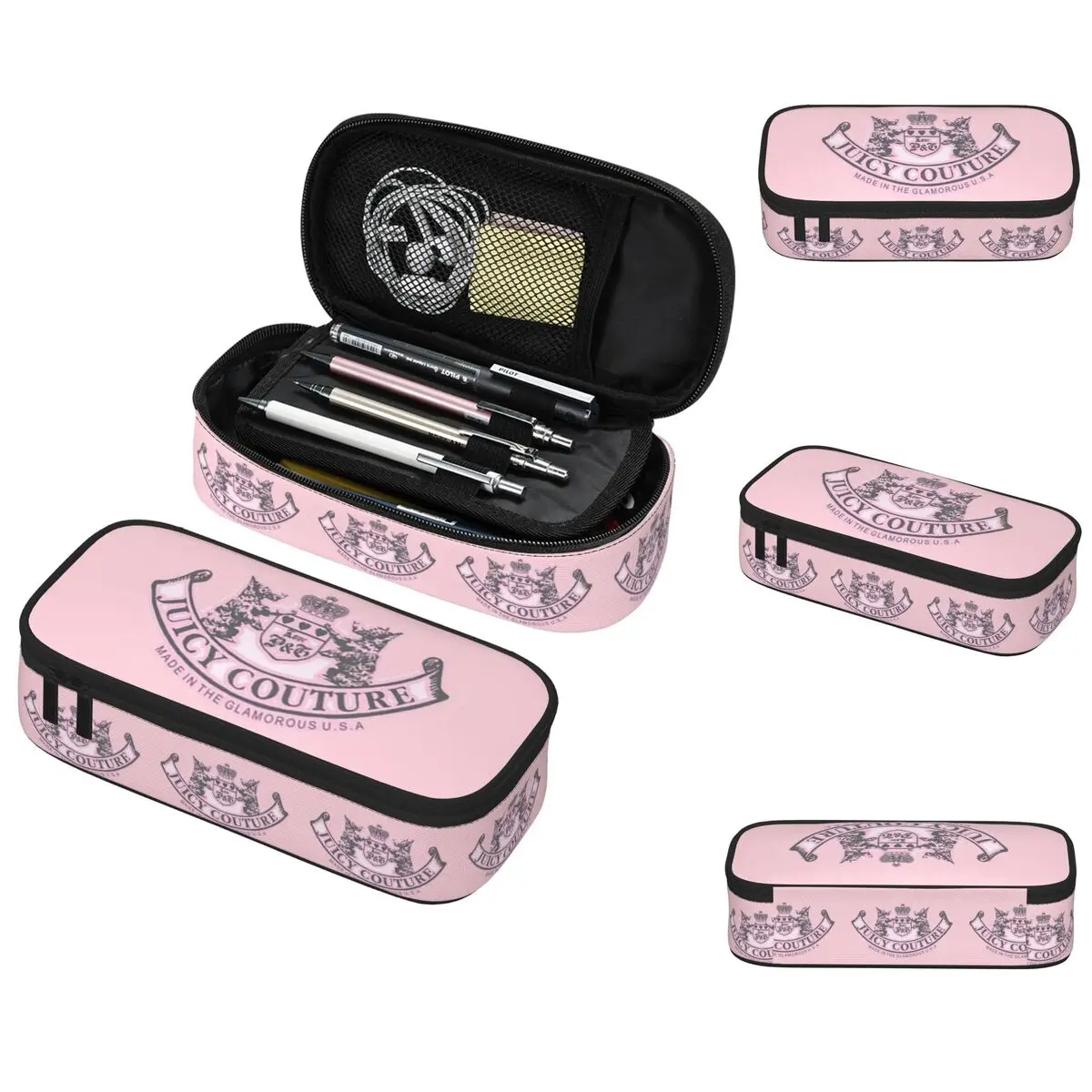 Juicy Couture Klassisches Federmäppchen für Jungen und Mädchen, Geschenk, Stiftbox, Federmäppchen, Schreibwaren, Stifthalter-Tasche
