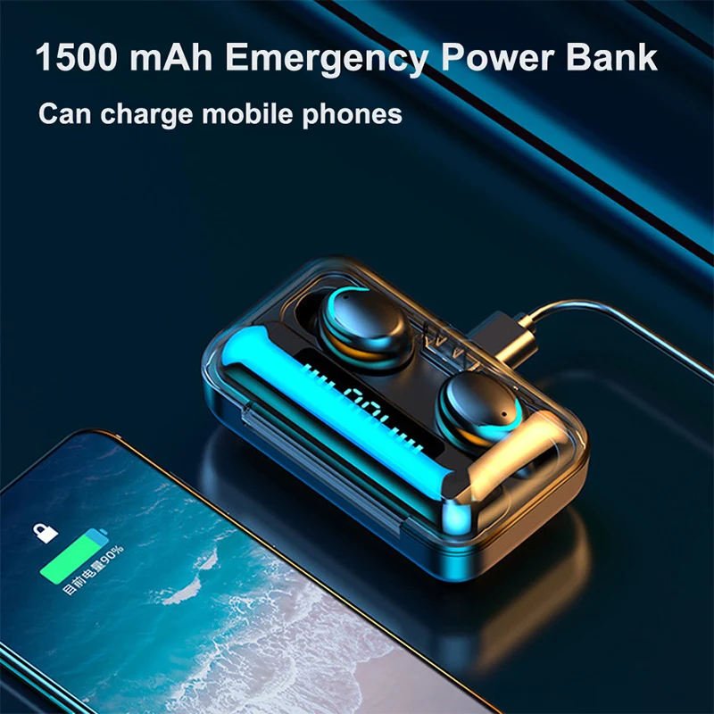 2024 Upgraded F9 TWS Bluetooth Earphones, Wireless Headphones with 9D Stereo, Sports Waterproof Earbuds, Headsets with Microphone image 3