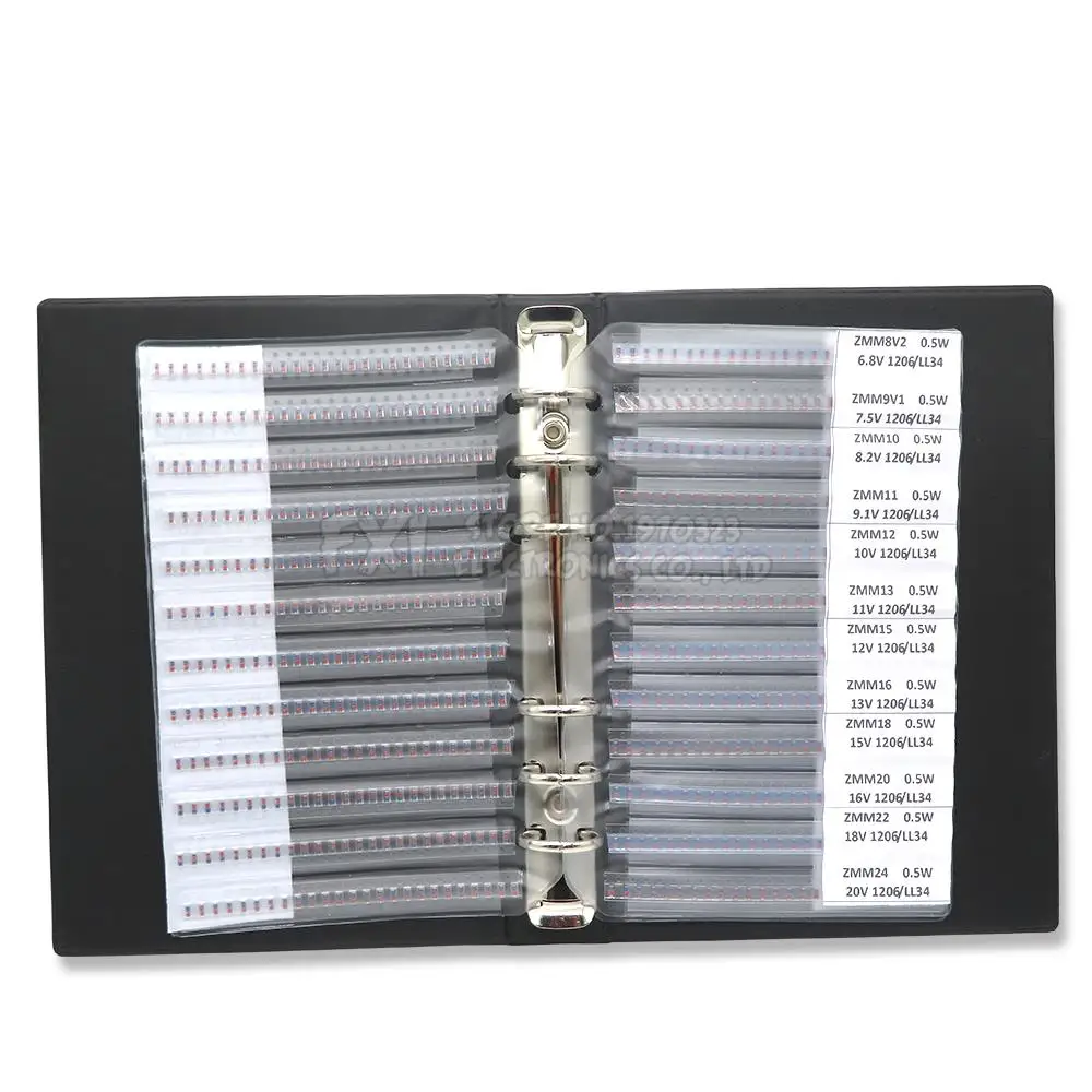 27 Values 675/1350PCS LL34 SMD Zener Diode Book 1/2W 2.4v ~ 30v Package Assorted Kit 0.5W Sample Book commonly Sample Kit