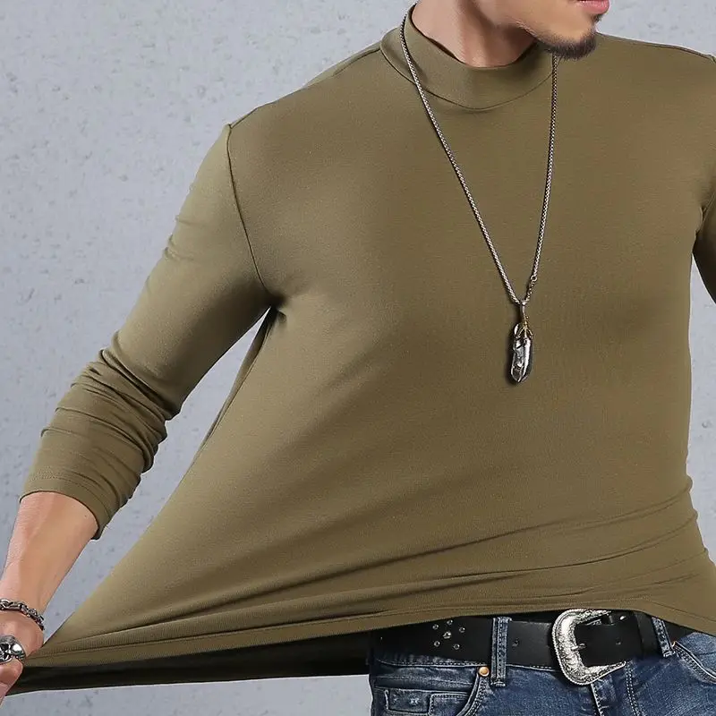 

Handsome Spring Autumn Thin Round Neck T-Shirts Simplicity Solid Color Pullovers Fashion Man Casual Classic Men's Clothing 2023