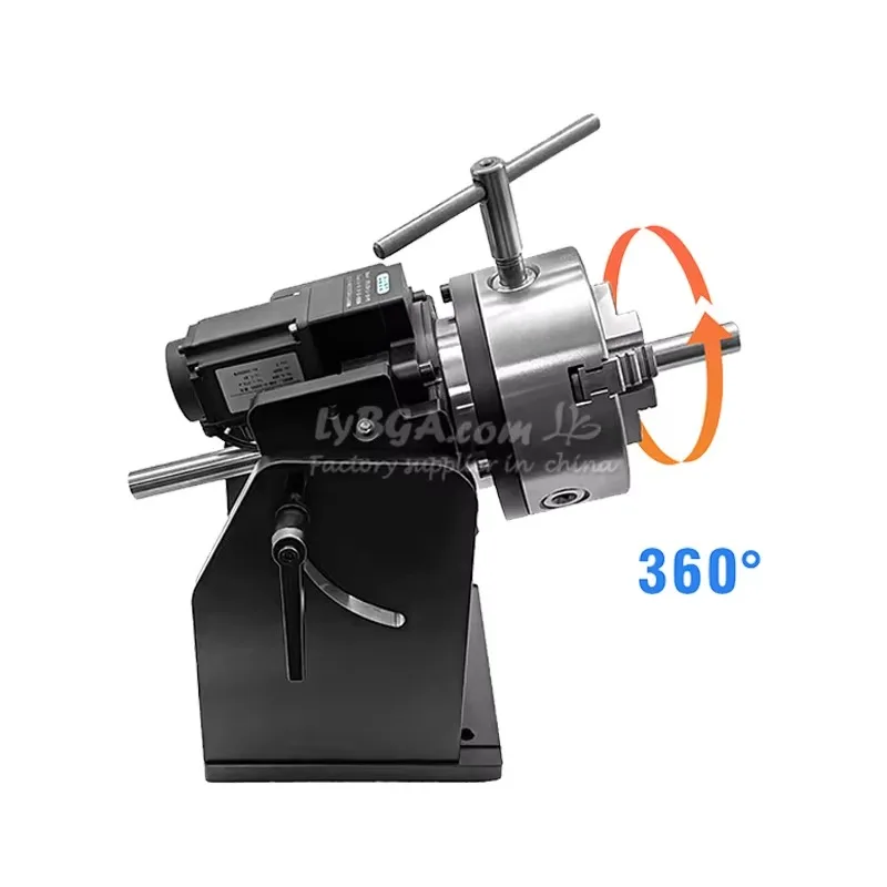 ZT-D 22/30/44/62/65/80mm Through Hole Large Rotary Table Clamp 3 Jaws Chuck for  Marking and Engraving Without Motor Drive