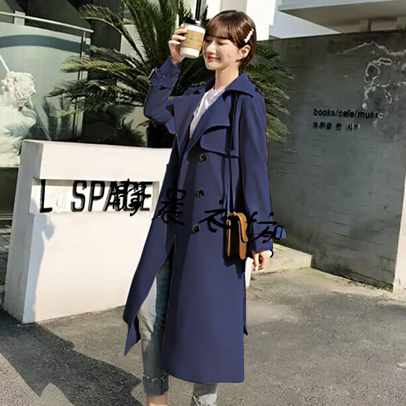 2024 Foreign Trade Counters Good Quality Windbreaker Women\'s Spring And Autumn New High-grade Casual Loose Thick Long Coat Coat.