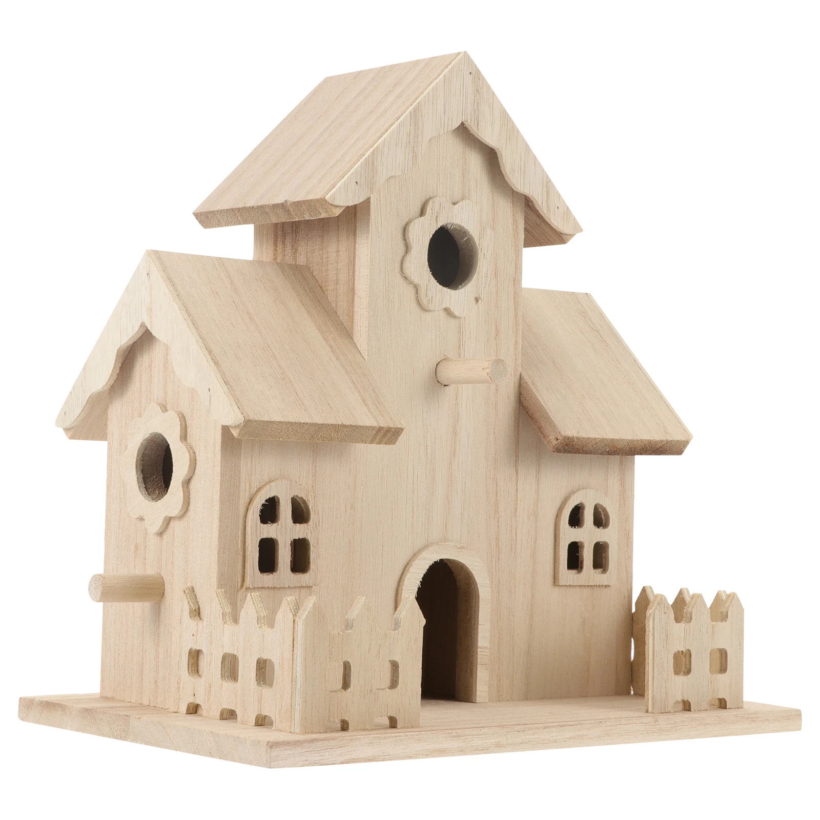 

Wooden Bird Nest Decorations Solid Wood Parrot Nests House Hanging Accessories for Birds Home Office Garden Ornament Simulation