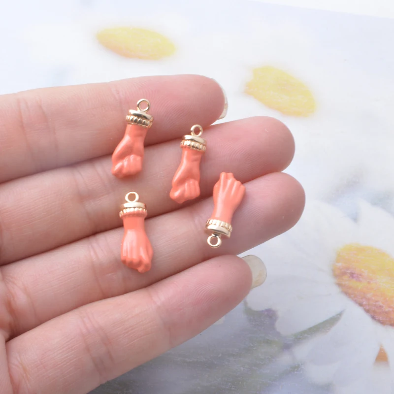 6 Stück bunte, goldene, zweiseitig emaillierte Kupferanhänger mit Tropfen-Design für DIY-Schmuck- und Ohrringherstellung – Detail 6