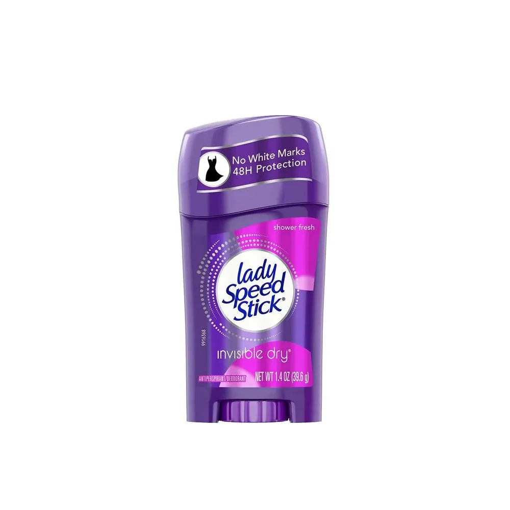 

Lady Speed Stick Invisible Dry And Odor Removing Body Armpits Sweatproof Shower Fresh 1.4 oz For Men Women