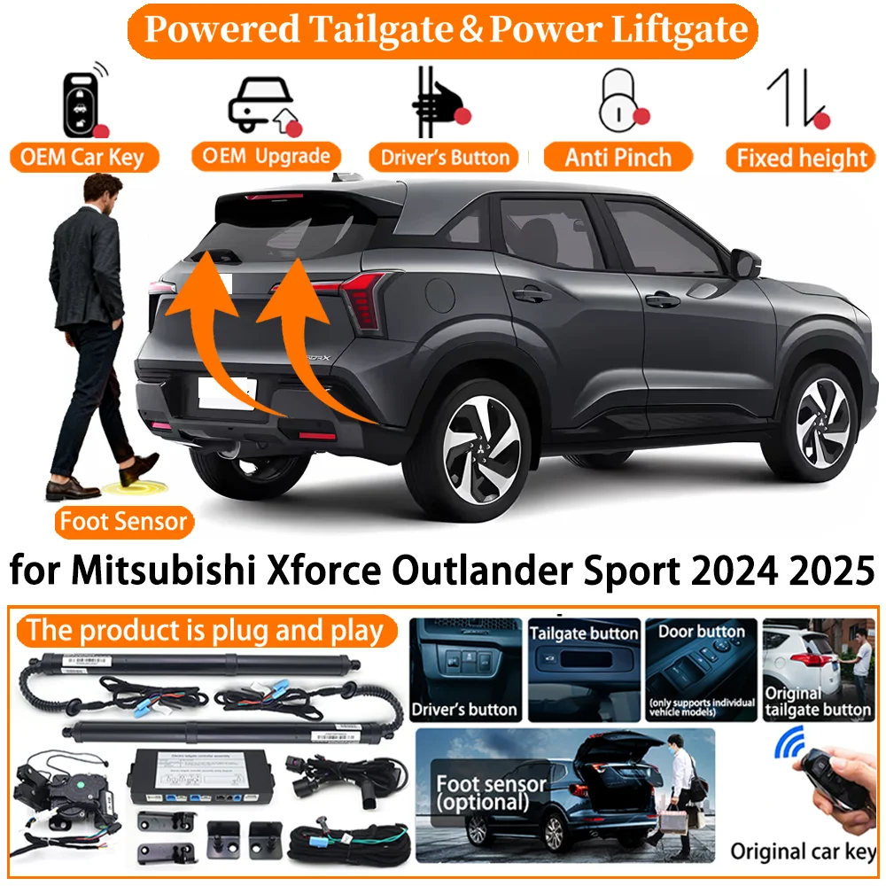 

Car Smart Powered Tailgate system for Mitsubishi Xforce Outlander Sport 2024 2025 Automatic Electric Power Tailgate Strut kit