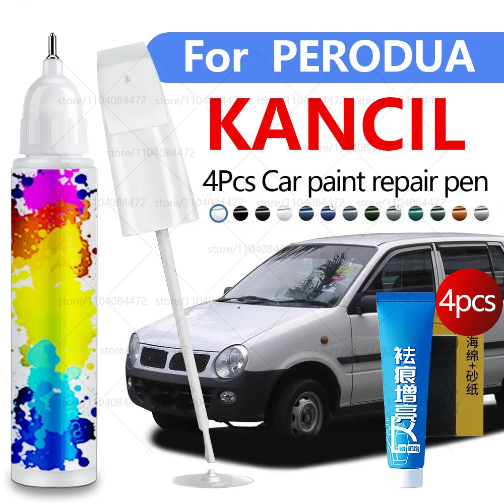 

Ручка для ремонта автомобильной краски PERODUA KANCIL, аксессуары для ремонта царапин, 4 шт., синий P02 B48 зеленый G33 G21 красный R26 R20, желтый Y01