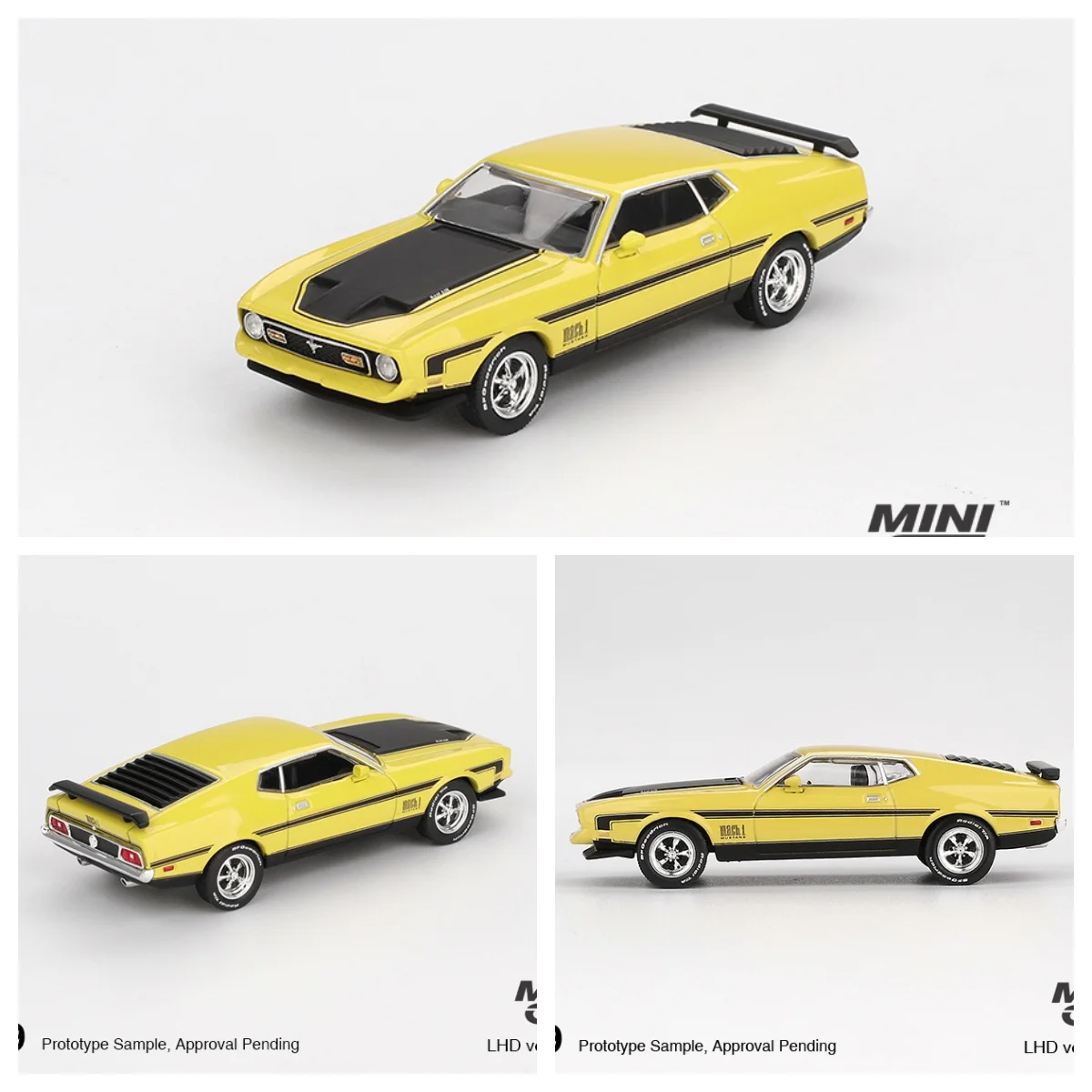 

MINIGT 1:64 Ford Mustang Mach1 Grabber Yellow MGT01139