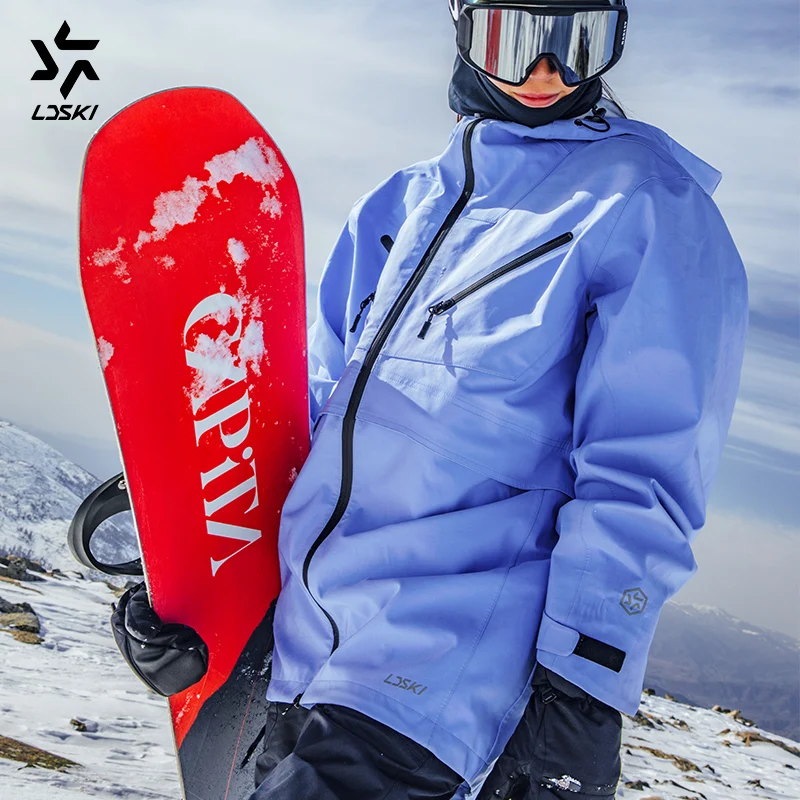 

LDSKI Ski Jacket Women Men Hooded Winter Warm Suit Snowproof Waterproof Windbreaker Thermal Clothing Outdoor Sports Snowboarding