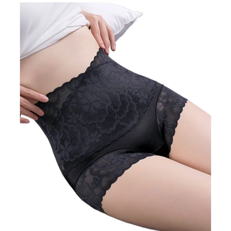

Трусики-боксеры с высокой талией в стиле стример, женские атласные кружевные бесшовные шорты-боксеры больших размеров с подтяжкой живота и ягодицами, новый стиль, нижнее белье