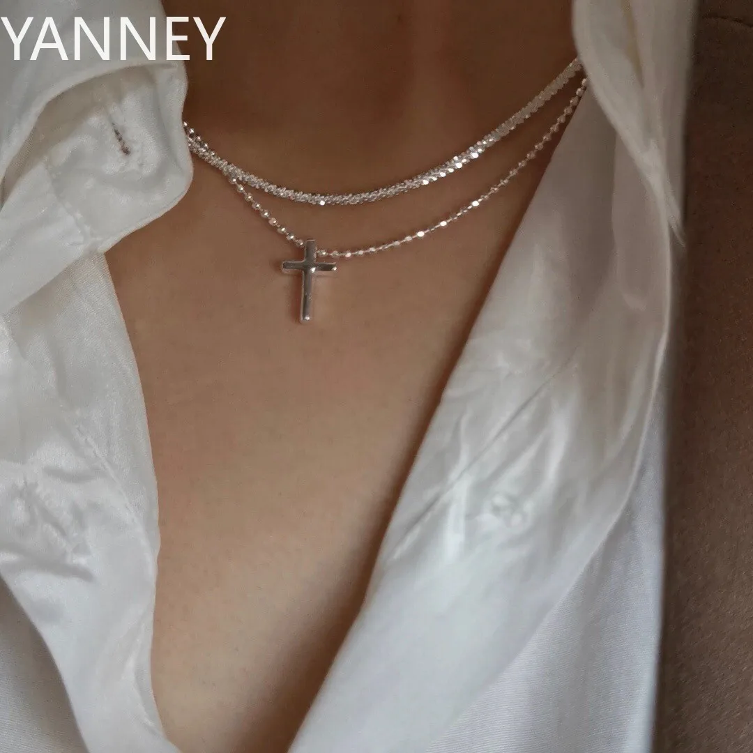 Obrázek 5: 925 stříbro 40-75cm stříbro lesklý řetízek ženy móda klíční kost řetízek korejské večírek svatební šperků příslušenství dívčí