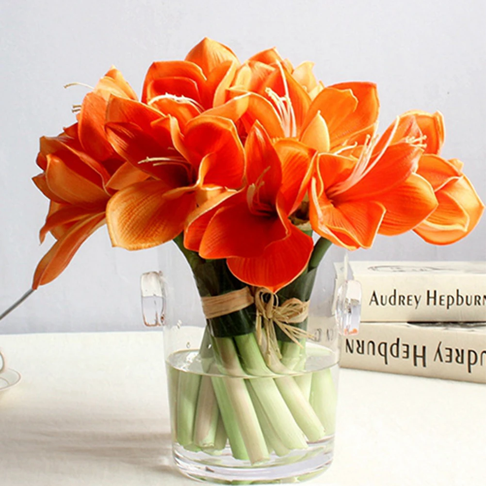 

7pcs Clivia Flowers Elegant Shape High Quality Simulation No Maintenance Wedding Simulation Flower Adornment Home Decor