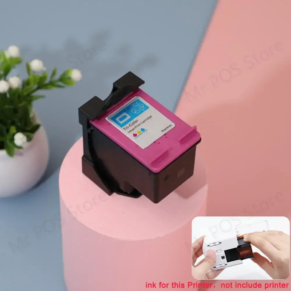 Mini Color Printer Ink Cartridges Replacement Kongten Mbrush Handheld Color Black Brown Cartridge Logo Ink