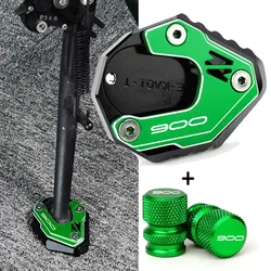 For Kawasaki Z900 Z900SE Z900RS 2017 2018 2019 2021 2022 2023 2024 2025 Motorcycle Valve Cap Kickstand Pad Side Stand Enlarger
