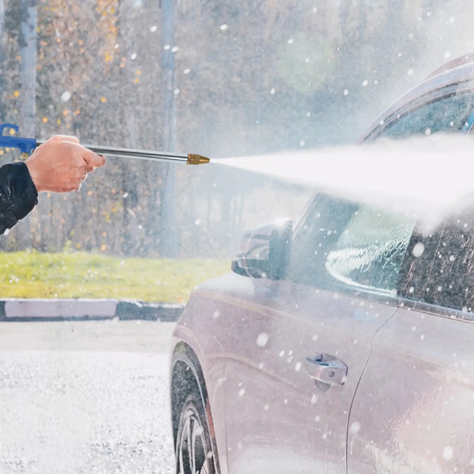 

Engine Cleaning Tool High Pressure Car Wash Nozzle for Auto Dust Grime Removal Universal Extended Reach Portable Water Efficient