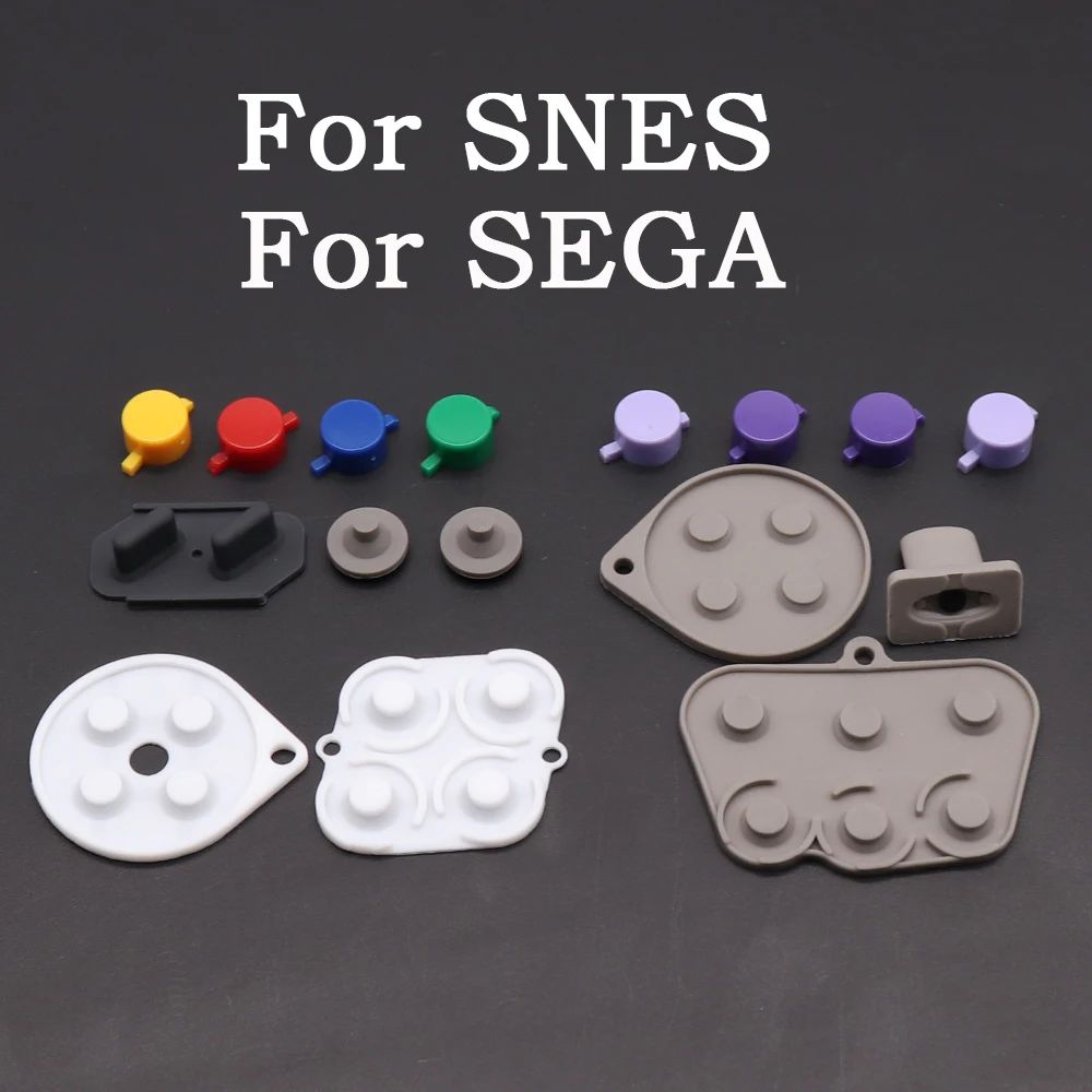 1Set For SNES ABXY Buttons Conductive Rubber Pad Set For Nintend Super Famicom SFC Controller A B X Y DIY Plastic Key Kit