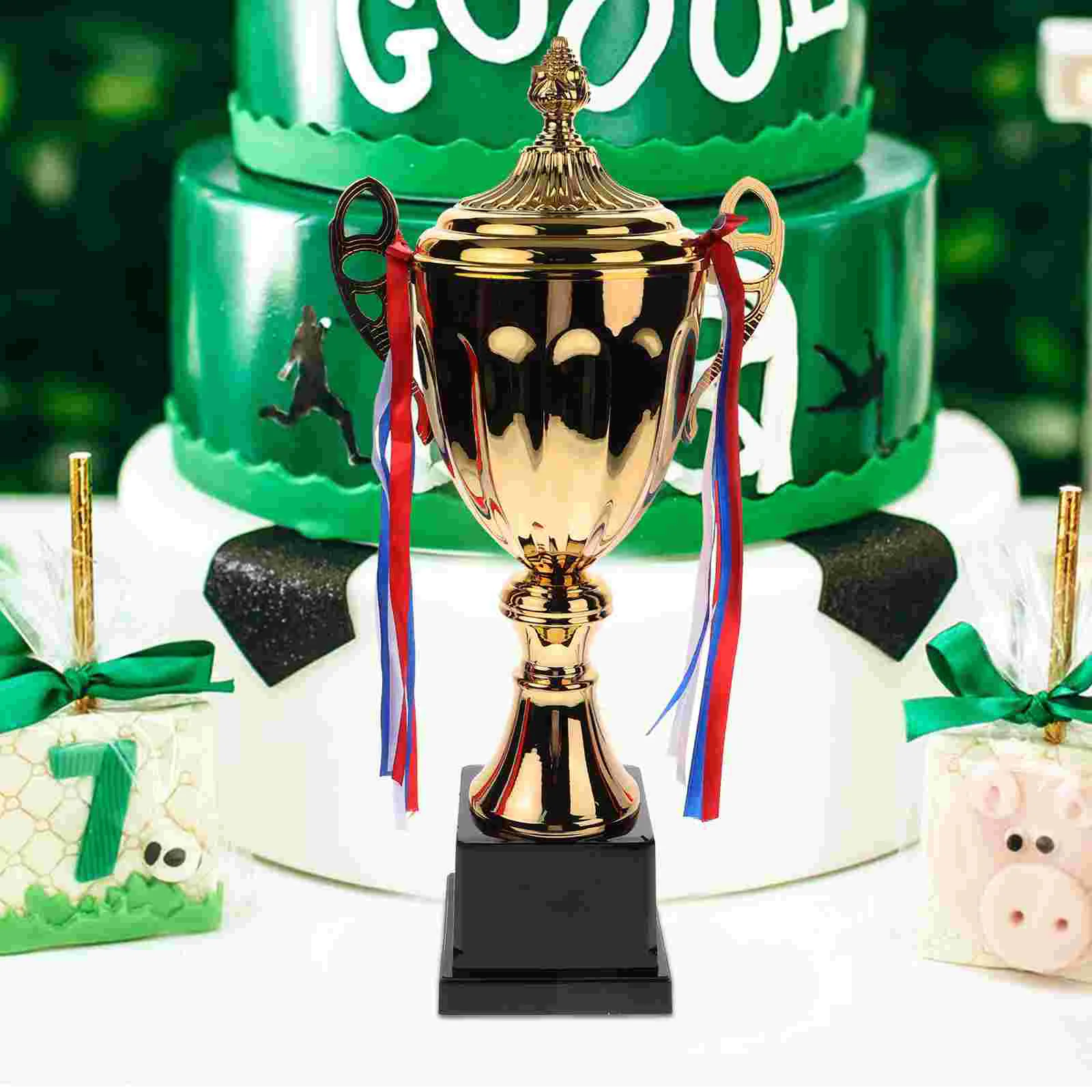 1PC Sports Match Trophy Metal Trophy School Tournament Honor Trophy for Competition Ceremony (34cm) game trophy