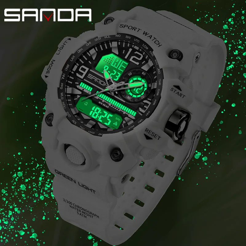 SANDA G Style Ladies LED Digital Sport Watch Casual Students Quartz Wristwatch Women Boys Girl Waterproof Children Wristwatches