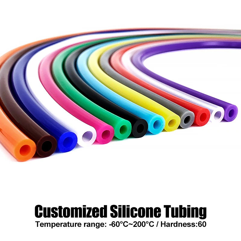 13 Colour 5M customisable Silicone Tubing 2mm Food Grade Transparent Silicone Tube Rubber Hose Heat-Resistant Water Pipe