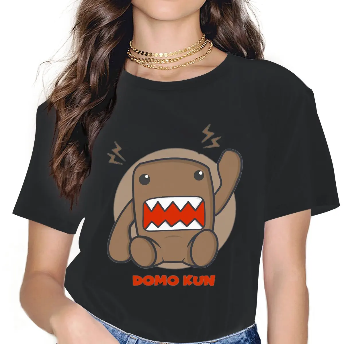 Women Dome Kun RAWR Classic T Shirts Domo Kun 100% Cotton Clothes Vintage Short Sleeve O Neck Tees New Arrival T-Shirts