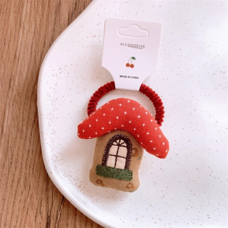 New Fabric Cartoon Animal Hair Ties for Girls Cute Elastic No Damage Ponytail Holders Baby Toddler Hair Ropes Hair Accessories image 3