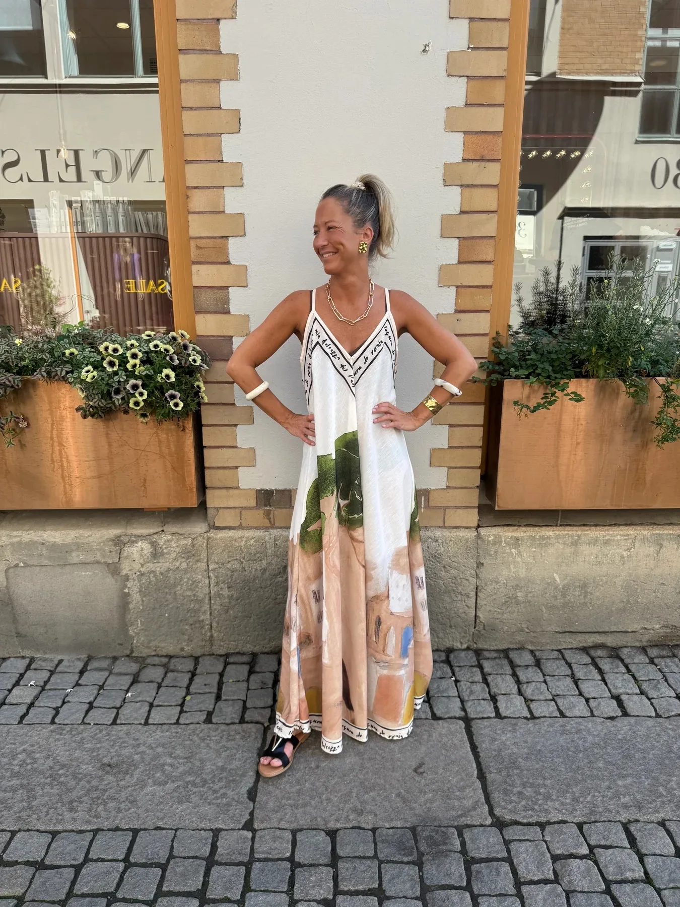 

Fashion Printed Suspender Dress Women Summer Bohemian Vacation V-neck Dress For Women 2025
