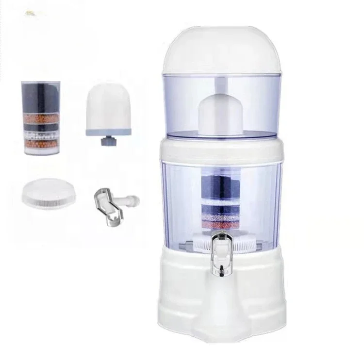 Hot selling 5-8 stages ceramic mineral water pot direct drinking water dispenser desktop gravity water filter purifier