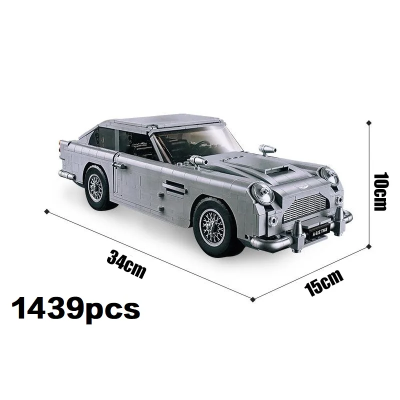 الصندوق الأصلي متوفر في المخزون 007 سلسلة سيارات جيمس بوند تك 1295 قطعة 10262 اللبنات مارتن ديسيبل سيارة الهالوين ، هدايا عيد الميلاد #2