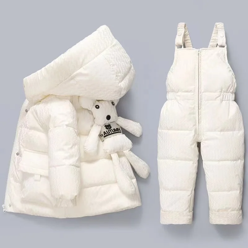 New Style Of Children\'s Down Jacket Two-piece Set For Boys and Girls Baby Wash Free Winter Clothing Children\'s Thick Down Jacket