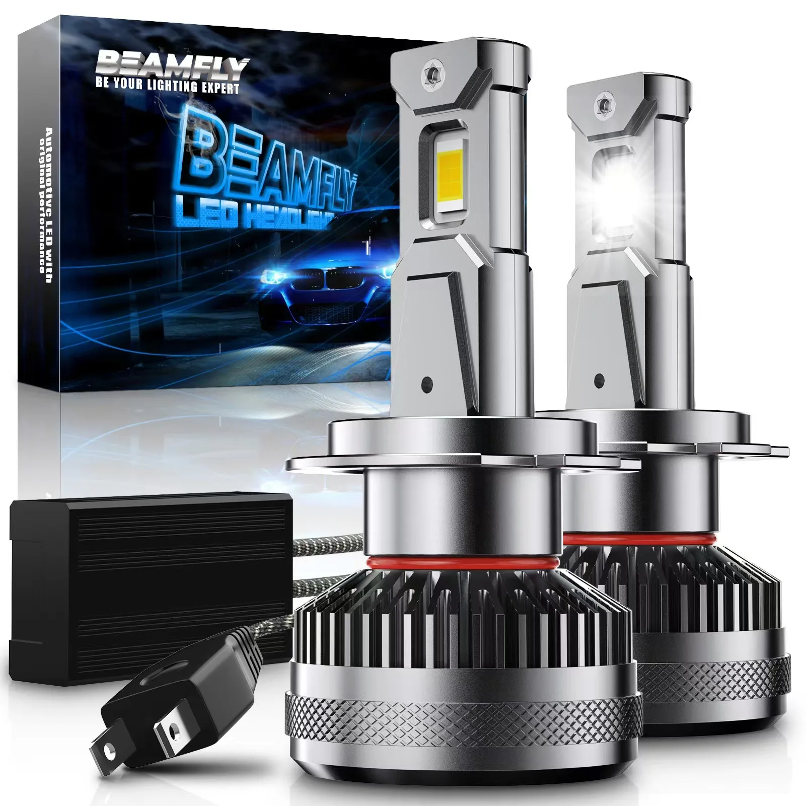 H7 LED Headlights 130W H4 80000Lux Canbus Led Bulbs 6000K K6C 3575 Csp Mini LED Dual Copper Tube Fog Lights 12V 24V 2pcs