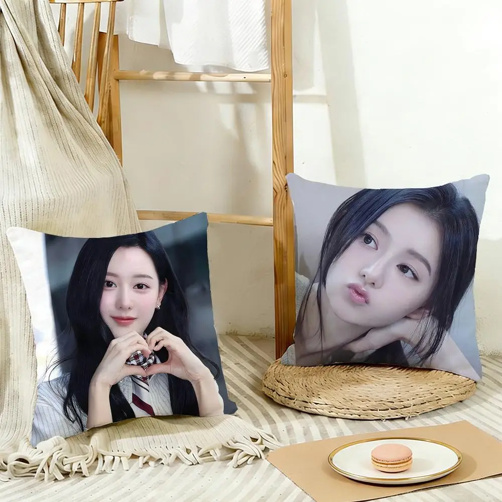 Sharp Actress K-Kim Ji Won Cushion Cover Cozy Pillowcase Holiday House Interior Sofa Bedroom Accessories